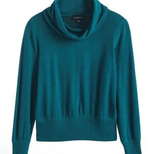 Fortune + Ivy Athena Teal Cowl Neck Knit  in Teal